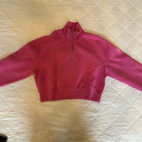 YPB Abercrombie & Fitch neoknit max half zip pink M - Picture 2 of 3